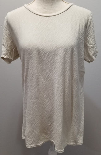 Cut Loose Light Weight Linen Cotton Jersey Short Sleeve Bias Tee (L, Jicama)- On Sale!