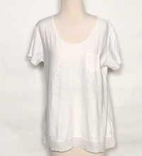 Load image into Gallery viewer, Cut Loose Light Weight Cotton Jersey Border Top (XS, White) - On Sale!