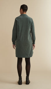 Cut Loose Mini Cord Shirt Dress (XS, Myrtle)- On Sale!