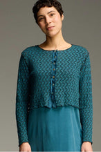 Load image into Gallery viewer, Cut Loose Black Natural Crochet Crop Cardigan