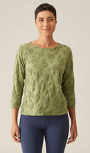 Load image into Gallery viewer, Cut Loose Dot Jacquard 3/4 Sleeve Boatneck Top