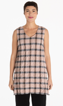Load image into Gallery viewer, Cut Loose Crinkle Plaid Flowy Tank