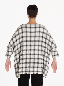 Cut Loose Crinkle Plaid One Size Pullover
