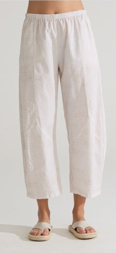 Cut Loose Texture Mini Stripe Barrel Crop Pant