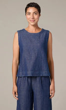 Load image into Gallery viewer, Cut Loose Flax Denim Shell with Wide Facing