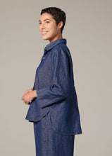 Load image into Gallery viewer, Cut Loose Flax Denim Crop Easy Shirt