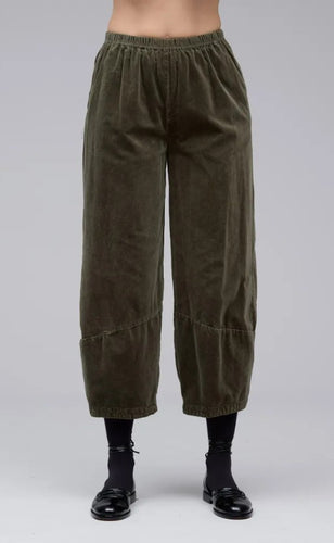 Cut Loose Soft Cotton Velvet Lantern Pant