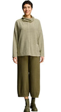 Load image into Gallery viewer, Cut Loose Black Stripe Doublecloth Cropped Pant with Darts