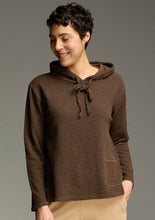 Load image into Gallery viewer, Cut Loose Black Stripe Doublecloth Aline Hoodie