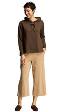 Load image into Gallery viewer, Cut Loose Black Stripe Doublecloth Aline Hoodie