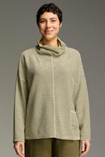 Load image into Gallery viewer, Cut Loose Black Stripe Doublecloth One Size Funnel Pullover