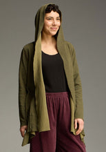 Load image into Gallery viewer, Cut Loose Black Stripe Doublecloth Hooded Jacket