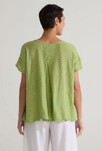 Load image into Gallery viewer, Cut Loose Vintage Stripe Raw Edge Aline Tee