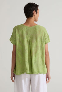 Cut Loose Vintage Stripe Raw Edge Aline Tee