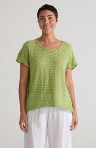 Cut Loose Vintage Stripe Raw Edge Aline Tee