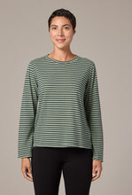 Load image into Gallery viewer, Cut Loose Navy/White Stripe Long Sleeve Easy Tee