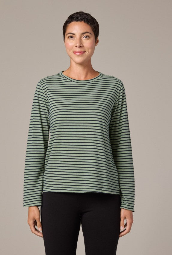 Cut Loose Navy/White Stripe Long Sleeve Easy Tee