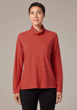 Load image into Gallery viewer, Cut Loose Navy/White Stripe Long Sleeve Turtleneck