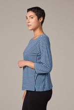Load image into Gallery viewer, Cut Loose Navy/White Stripe Side Panel Top