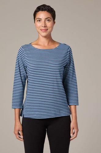 Cut Loose Navy/White Stripe Side Panel Top