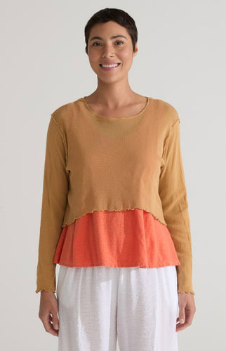 Cut Loose Tulle Curved Crop Top
