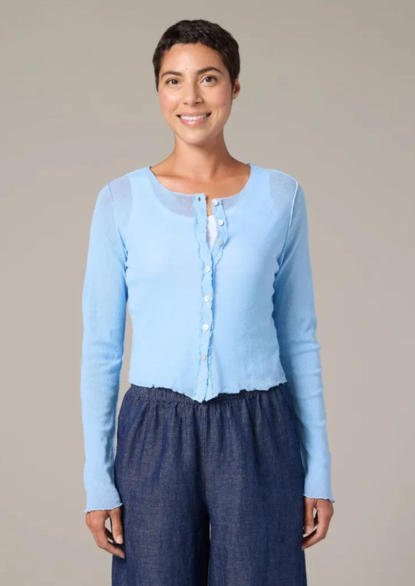 Cut Loose Tulle Crop Cardigan