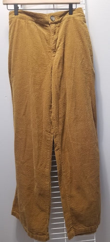 Cut Loose Lux Cord Wide Leg Zip Pant (M, Brass)- On Sale!
