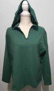 One Step Ahead Suede Supplex Simple Hoodie- Plus Size