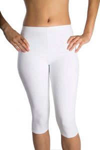 One Step Ahead Cotton Classic Capri- (L, White)- On Sale!