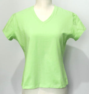 One Step Ahead Cotton Cap Sleeve V-Neck Top