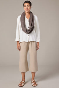 Cut Loose Wool Blend Double Cloth Infinity Scarf