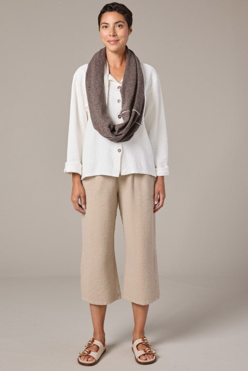 Cut Loose Wool Blend Double Cloth Infinity Scarf