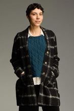 Load image into Gallery viewer, Cut Loose Plaid Boiled Wool Mid-Length Coat