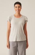 Load image into Gallery viewer, Cut Loose Light Weight Linen Sweater Flutter Tee