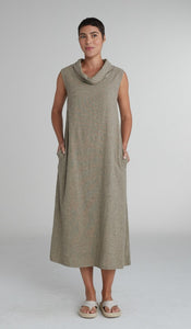 Cut Loose Crosshatch Cowl Neck Maxi Dress