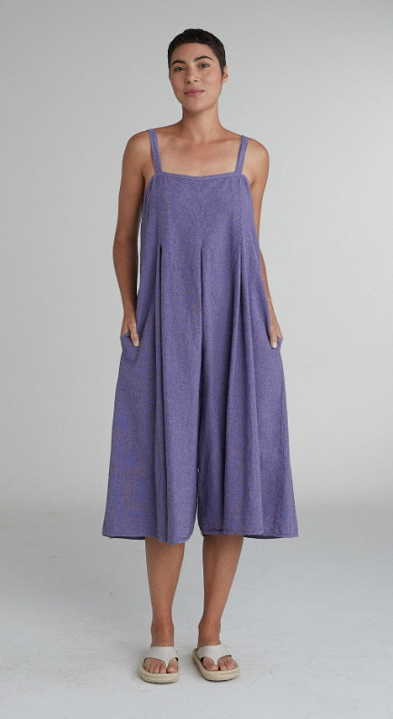 Cut Loose Crosshatch Crop Jumpsuit