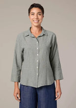 Load image into Gallery viewer, Cut Loose Crosshatch Crop Easy Shirt