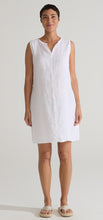 Load image into Gallery viewer, Cut Loose Hanky Linen Split Neck Short Dress