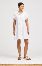 Load image into Gallery viewer, Cut Loose Hanky Linen Short Sleeve Shirt Dress