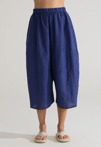 Cut Loose Hanky Linen Balloon Crop Pant