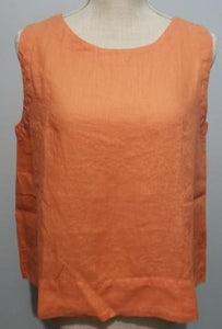 Cut Loose Hanky Linen Hi-Low Tank- (S, Tang)- On Sale!