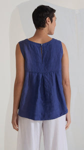 Cut Loose Hanky Linen Hi Low Tank