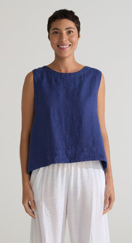 Cut Loose Hanky Linen Hi Low Tank