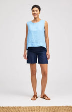 Load image into Gallery viewer, Cut Loose Hanky Linen Hi-Low Tank