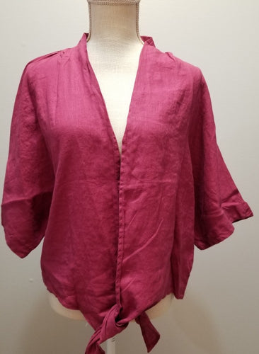 Cut Loose Hanky Linen One Size Tie Wrap (Rhubarb)- On Sale!