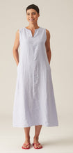 Load image into Gallery viewer, Cut Loose Solid Linen Split Neck Maxi Dress