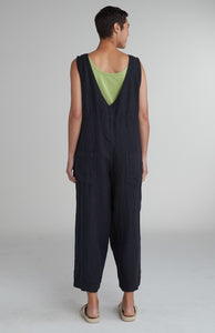 Cut Loose Solid Linen V-Neck Overalls