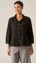 Load image into Gallery viewer, Cut Loose Solid Linen Hi-Low Crop Shirt