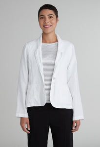 Cut Loose Solid Linen 1 Button Blazer