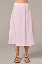 Load image into Gallery viewer, Cut Loose Solid Linen Midi Aline Skirt
